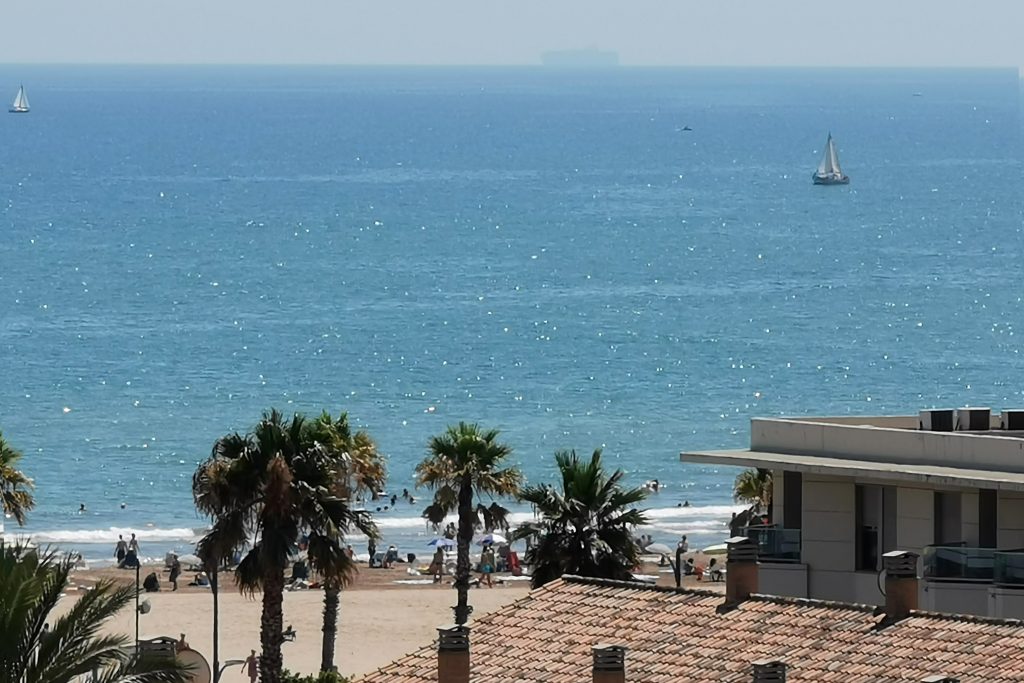 Mediterranean Sea view from Patacona Beach Apartment 1 in Valencia