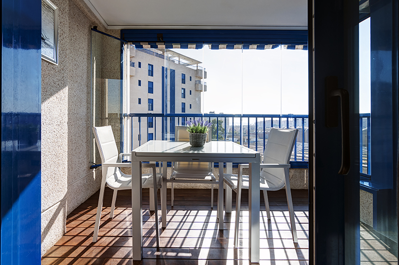 Private terrace at Patacona Beach Apartment 2 in Valencia